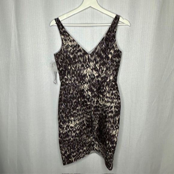 J. Crew Purple Gray Watercolor Sheath Dress - Picture 3 of 4